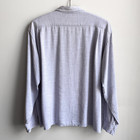 Vintage 1950s Van Heusen Light Grey Rayon Loop Collar Rockabilly Shirt Mens Xl