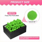 Fuzzy Pom Poms Balls 500 Pcs Mini Pompoms For Diy Craft Fruit Green
