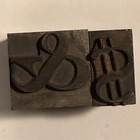 Vintage Metal Letterpress Type Blocks Set Of 30 Printer   s Type Letters