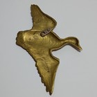 Vintage Brass Duck Bird Wall Art Flying Duck Decor Mcm Gold Tone 6 