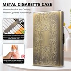 Retro Bronze Metal Cigarette Case Holder Box For King Size Or 20 s Cigarettes Us