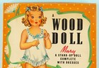 Vintage Original 1941 Whitman A Wood Doll Mary Paper Doll  3967 Uncut