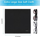 6pcs Large Eyeglass Cleaning Cloths  12 X12 Inches Glasses Cleaner  Individually