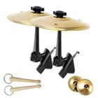 2 Pack Car Cymbal Air Vent  Car Drum Cymbal Air Vent Set With Mini Drum Golden