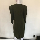 Vintage 1980s Army Green Lerner Button Down Dress Nwt Sz 14