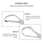 Stainless Steel Double-sided Tongue Scraper Cleaner  Silver gold  Unisex