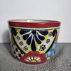Talavera Planter 7 X 7 Inches Tall Hand Painted Mexican Art Beautifyl Colorful