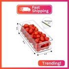 Kavdnae Set Of 4 Refrigerator Pantry Organizer Bins - Stackable Fridge Organizer