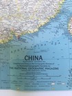 Map November 1964 China National Geographic Vintage Printed Usa