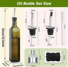 Olive Oil Dispenser Bottle  1 Pcs Green Glass Oil And Vinegar Dispenser Set With