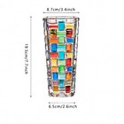 Hand Painted Colorful Woven Glass Vase -crystal Flower Vase- 7 7 Inch Glass P   