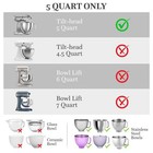 Silicone Bowl Liners For Kitchenaid Tilt-head 5 Qt Mixers 3 Attachments Bowls Us