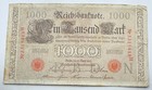 1910 German 1000 Mark Note - Germany Banknote - Large Note - Free Shipping