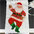 Vintage Christmas Kitchen Towels 2 Set Santa Tie Top Kitchen Hand Cannon