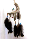 Native American Made Antler Dream Catcher  Dreamcatcher  Turquoise   Coa   155