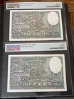 Nepal   100 Mohru   P 7 Pair   Consecutive Serial Number   1951   Pmg-65 Epq
