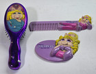 Set Of 3 Muppets Miss Piggy Girls Hair Brush   Comb   Mirror 1991 Kid Care Set