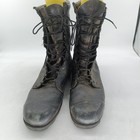 Vintage 80s Ro Search Boots 12 R Black Combat Military Leather Lace Up Jump S5