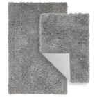 Bathroom Rugs Set 2-piece     Extra Soft Rug  Bath   Shower Mat  Light Grey