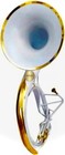 Sousaphone Tuba White 25  Bell Size Of Pure Brass  carry Bag  fast Free Shipping