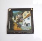 Photo Clovelly Looking Up The Hill Devon C1890 Antique Magic Lantern Slide