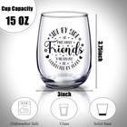 4 Pcs 15 Oz Friends Wine Glasses Set  Friend Friendship Gifts For Women Friends 