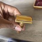Vintage 1940 s Gillette Gold Aristocrat Safety Razor W Case Made In Usa