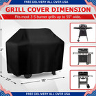 Bbq Gas Grill Cover Barbecue Waterproof Outdoor Heavy Duty Uv Protection