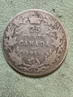 Canada 1910 25 Cents Quarter Silver Coin - Vg Edward Vii