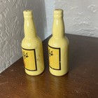 Vintage 1930s Coors Golden Beer Miniature Porcelain Salt And Pepper Shakers