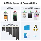 2 5 Inch Sata Nvme Ssd Hdd Enclosure Usb C Adapter 10gbps Tool Free 5v 3a