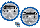 Wood Cutting 18-tooth Circular Saw Blade 7-1 4  Dia  Steel With Carbide  2-pack