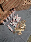 Original Unsearched Roll Of 50 Pennies  Obw   Possible Errors  Wheats  Bank Roll