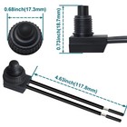 Gephynm 2pcs Waterproof Switch 12v  On off Spst Push Button Black 