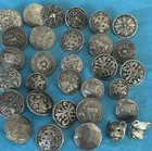 Vintage Pewter Buttons  30  Norwegian Factory Errors  Crafts  
