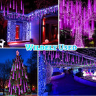 Purple Meteor Shower Lights 10 Tube 360 Led Falling Rain 12 