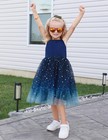 Navy Girls Tulle Sequin Dress 6y     Tutu Party Princess Graduation Outfit