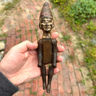 Rare 1880s Cretors Tosty Rosty Man Cast Iron Steam Powered Popcorn Tumbler Clown