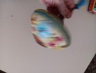 Vintage 1960 s Ohio Art Tin 5  Spinning Top  Toy Litho