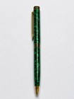 Waterman Paris Ballpoint Pen Blue Ink Green Marble Gold Trim Gift Box New Refill