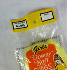 Nos Vtg Girls Bright Yellow Brushed Orlon Nylon Bootie Socks Downy Soft Shags