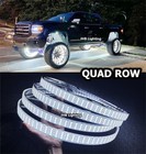       jhb 17 5  Quad Row Pure White Led Strobes Car Truck Wheel Ring Rim Lights Set