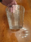 Vintage Imperial Crystal 24  Leaded Glass Ice Bucket Champagne Pleated Exc