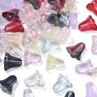 100x Glass Crystal Lily Flower Tulip Loose Spacer Beads For Diy Making Supplies