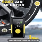 Car Air Compressor Rechargeable Cordless Tire Inflator Portable Air Pump 200 Psi