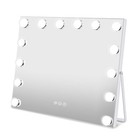 19 8  Hollywood Vanity Mirror W lights  Touch 3-color  10x Mag  Usb  Wall desk
