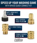 Pressure Washer Quick Connect Kit M22-14mm To 3 8  Male Female Brass Adapter