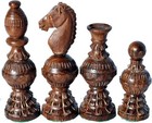 Chess Set Globe Design King 5  32 Wooden Weighted Handmade Chess Pieces