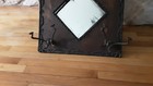 Antique Victorian Oak Framed Wall Mirror W  Hat Hooks  22  22 x 4 