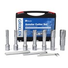 7 Pack 1 2 Inch To 1-1 16 Inch Annular Cutters Set 7 Pack Set - 2 Inch Depth